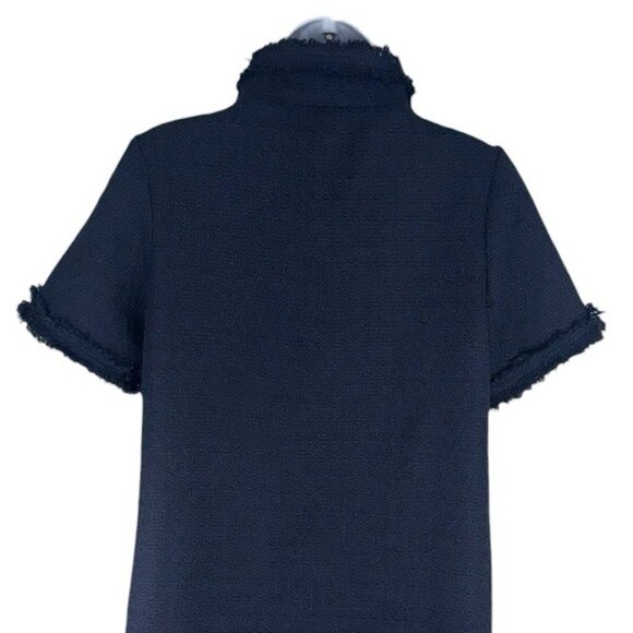 Pomander Place Ophelia Navy Tweed Fringe Mini Dress NWT Size S - Picture 9 of 12